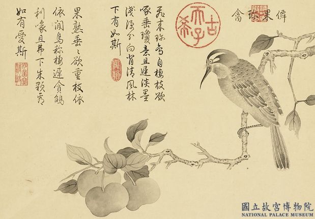 清金廷標仿陳書畫　冊　仙果珍禽